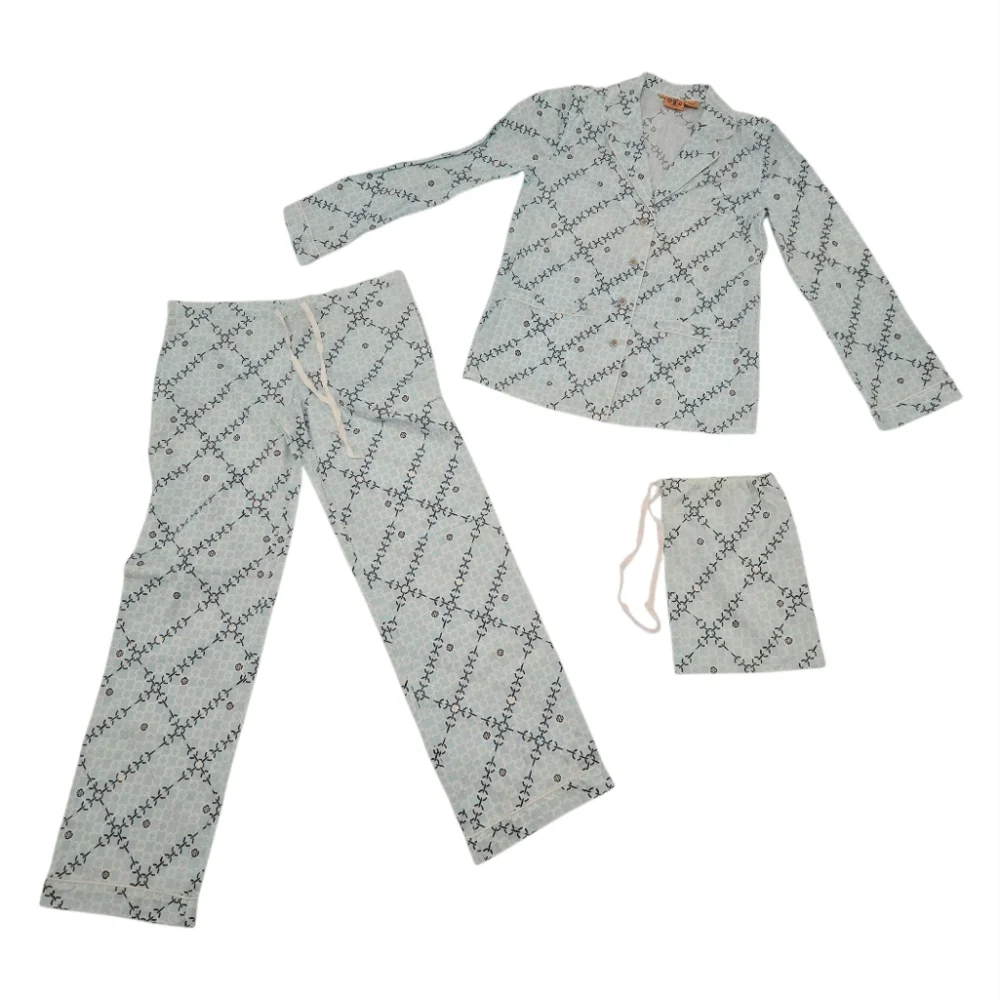 Tory‎ Burchl LOGO Cotton Pajama Set Sz Small